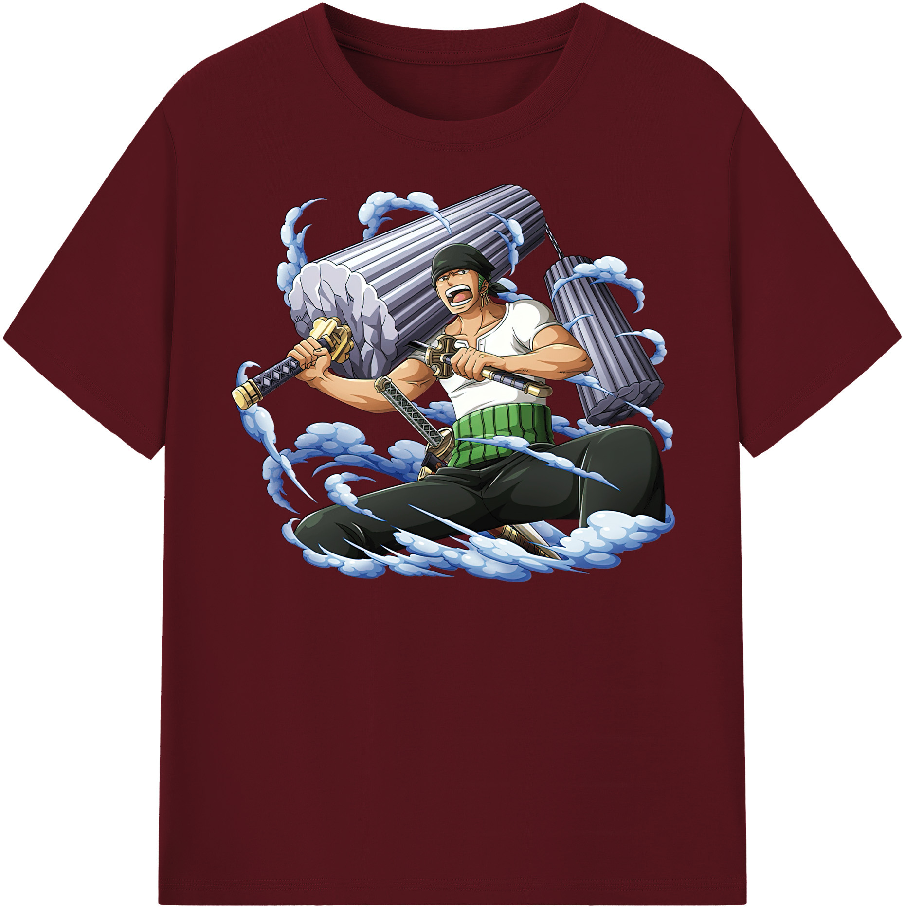 ワンピース ロロノア・ゾロ ONE PIECE Roronoa Zoro 綿100％半袖Tシャツ（フロントプリント）